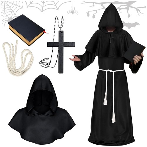 Halloween mönch kostüm set - halloween,