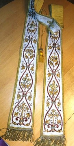 Alte priesterstola bestickt - alte,
