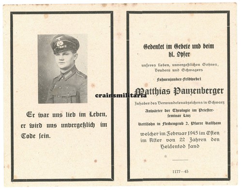 Orig sterbebild priester - orig.,