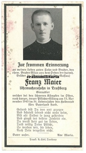 Orig sterbebild priester - orig.,